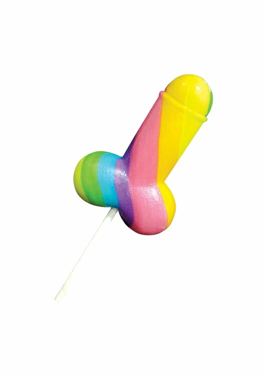 Rainbow Cock Pops Display 12pc