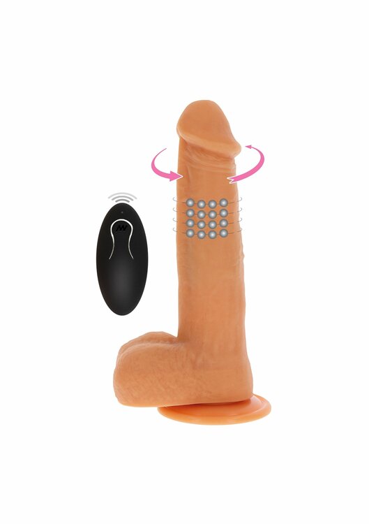 Rotating Beads Vibrating Dildo