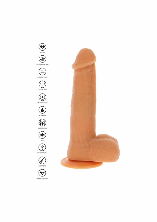 Rotating Beads Vibrating Dildo