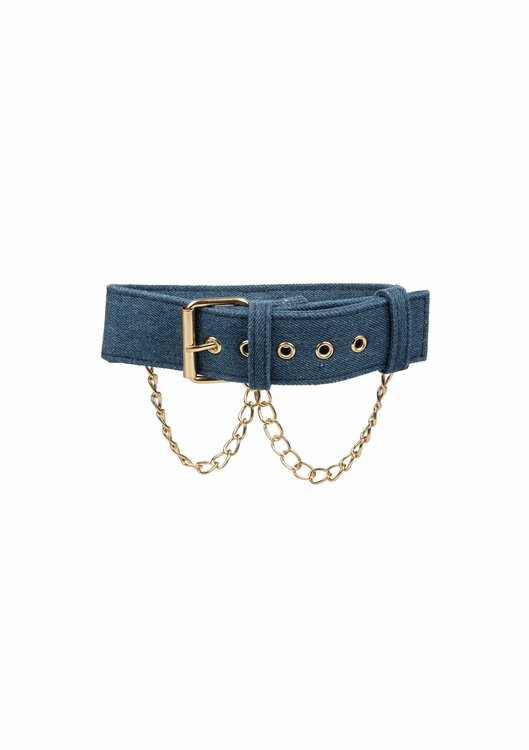 Ride Em Denim Collar + Leash