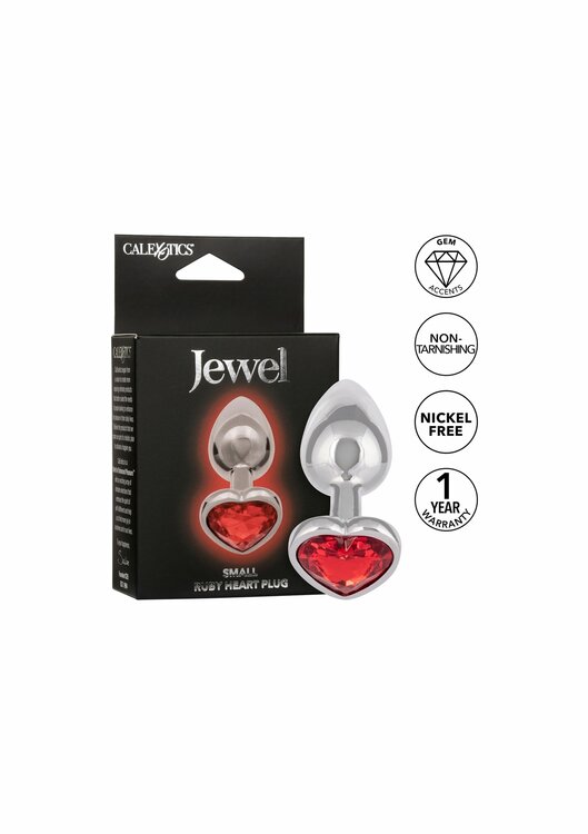 Jewel Small Ruby Heart Plug