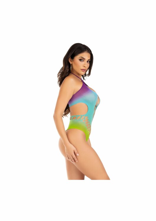 Ombre halter bodysuit