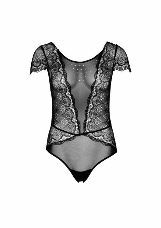 Floral Lace and Mesh Teddy