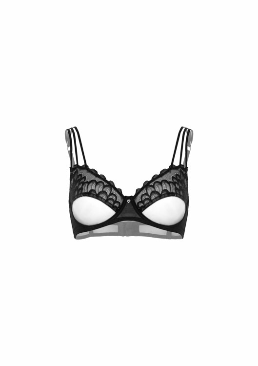 Unlined bra w faux underbust