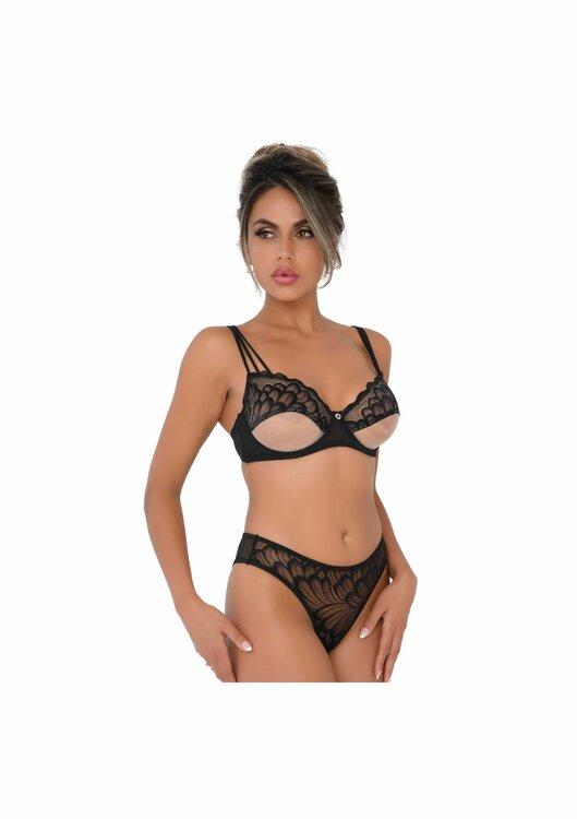 Unlined bra w faux underbust