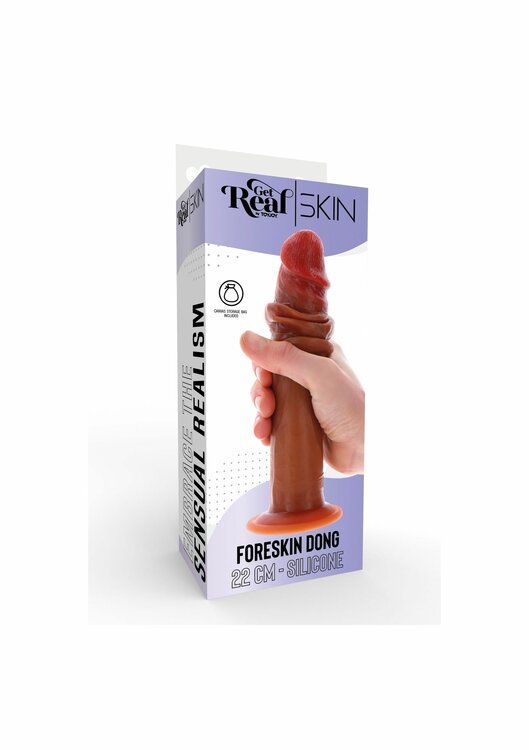 Silicone Foreskin Dong 22 cm