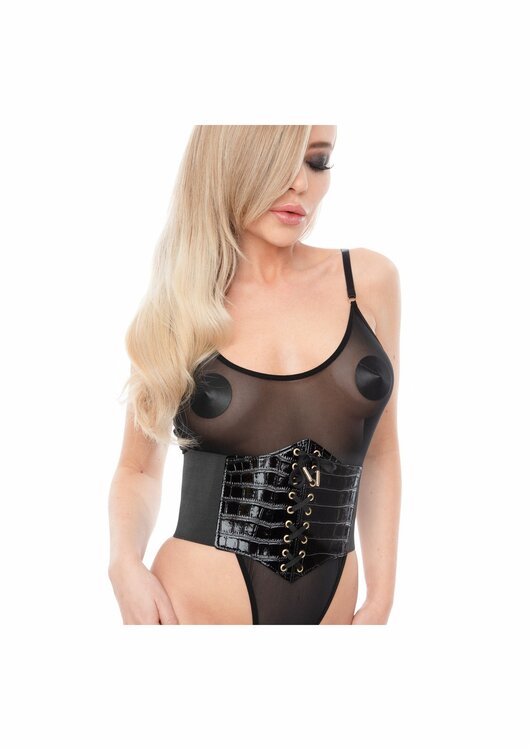 Croco Front Waist Cincher