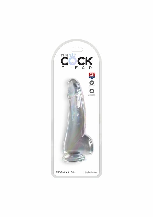 King Cock Clear 7.5 Inch Balls