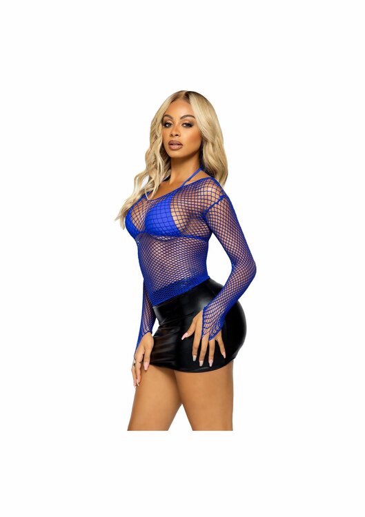 Long Sleeves Fishnet Top