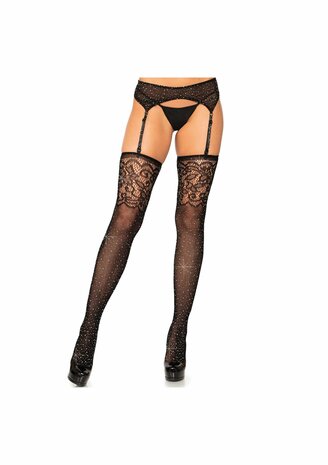 Rhinestone fishnet stockings