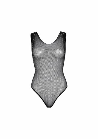 Rhinestone fishnet bodysuit