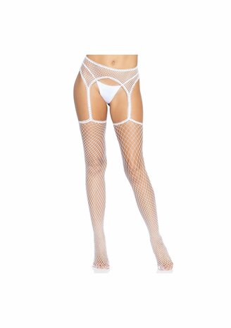 Net stockings with garterbelt