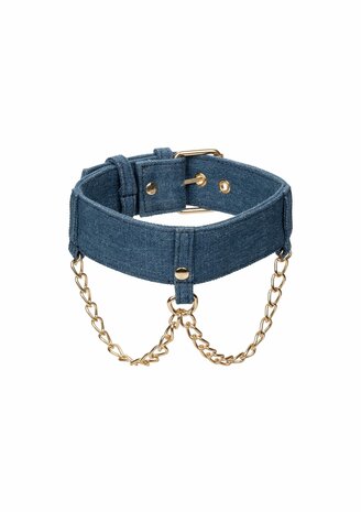 Ride Em Denim Collar + Leash