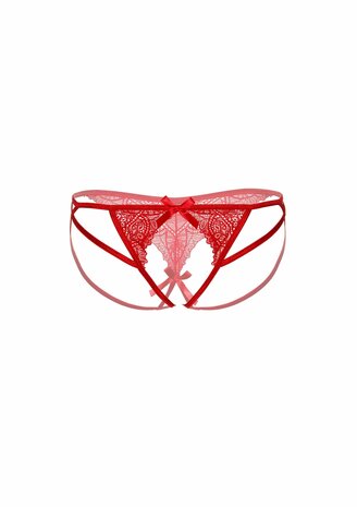 Naomi strappy crotchless tanga