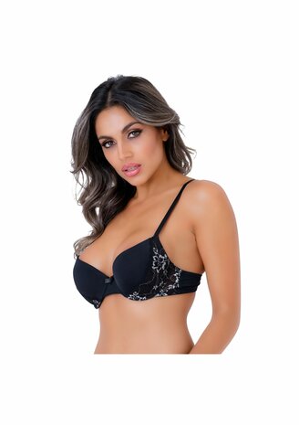 Push-up bra w/ lace racerback