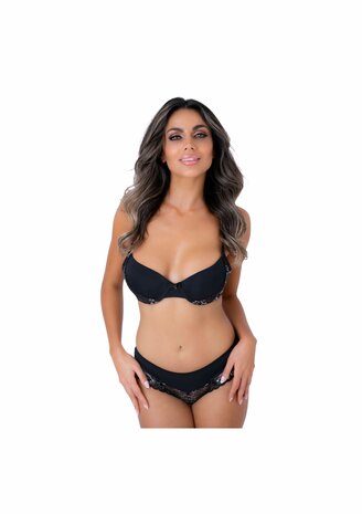 Push-up bra w/ lace racerback