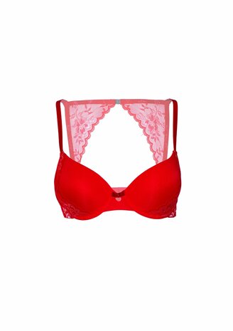 Push-up bra w/ lace racerback