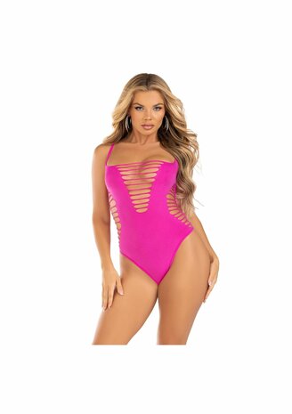 Racer back thong bodysuit